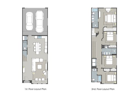 Floor plan for 4 beds, 3.5 baths, 1874 sqft